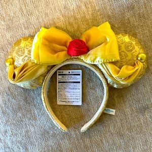 Tokyo Disney Beauty and the Beast Minnie Mouse Princess Rose Head Band Ears